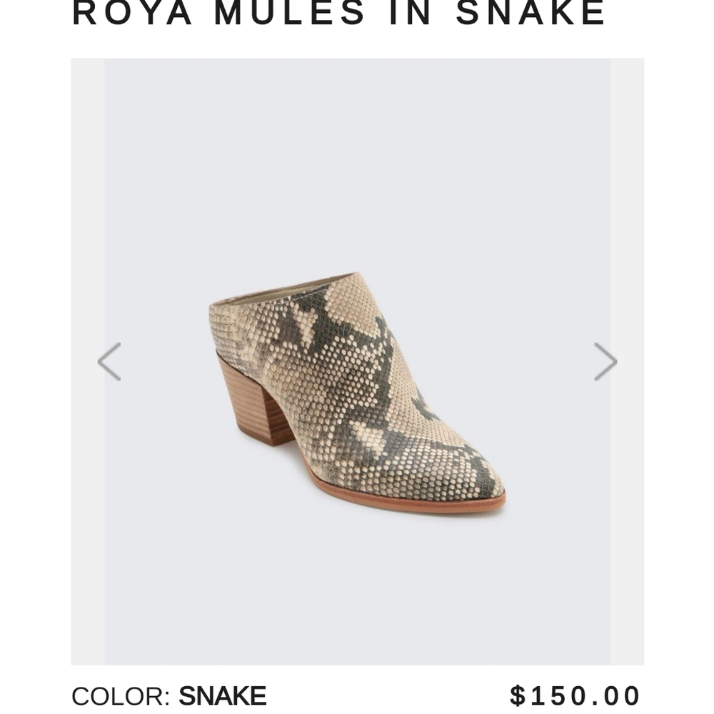 NWT Dolce Vita Roya mules bootie in snake print